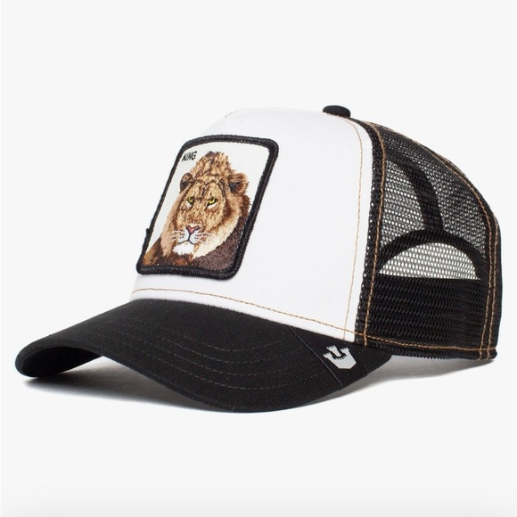 Men's Black and White Trucker Hat - Picture 1 of 4